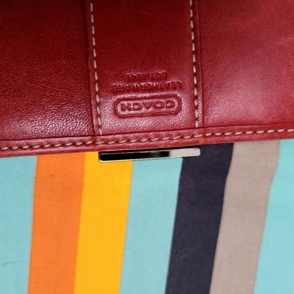 Coach leather wallet red - Picture 3 of 8
